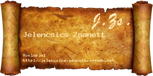 Jelencsics Zsanett névjegykártya